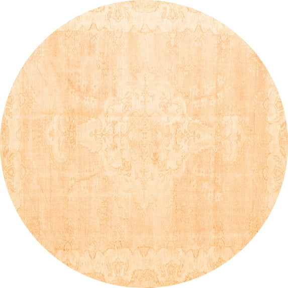 Ahgly Company Indoor Round Persian Orange Traditional Area Rugs, 7' Round