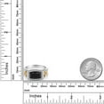 thumbnail image 4 of Gem Stone King 4.51 Cttw Black Onyx and White Lab Grown Diamond Ring for Men | 925 Silver and 10K Yellow Gold | Emerald Cut 11X8MM| Size 13, 4 of 5
