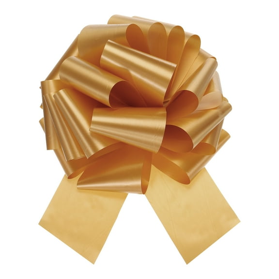 12 Inch Giant Large Pull Bow Big Metallic Car Bows Ribbon for Wedding Presents Gift Wrapping, Gold