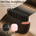 thumbnail image 4 of Nulira Mini Hair Straightener, 2-In-1 Cordless Hair Straightener & Styler, Mini Hot Comb, Fast Heating Hot, 3-Speed Temperature Control, for Travel Home (Pink*2), 4 of 7