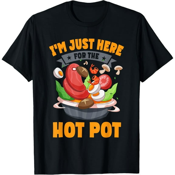 Asian Food Chinese Hot Pot Hotpot T-Shirt men and women can wear, black, white, gifts
