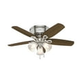 thumbnail image 6 of Restored Hunter Fan 42 inch Low Profile Traditional Ceiling Fan in New Bronze - Three-Light Fitter with Cased White Glass (Refurbished), 6 of 13