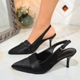 thumbnail image 4 of Purcolt Women's Kitten Heels Slingback Pumps Shoes Comfortable Closed Pointed Toe Ankle Strap Mid Heel Dress Shoes Elegant Work Wedding Party Shoes, 4 of 9