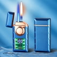 thumbnail image 5 of Ohmyroo Smart Voice Controlled Dual Flame Lighter USB Rechargeable Visible Fuel Window Jet Flame Refillable, 5 of 6