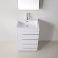 thumbnail image 3 of Virtu USA Bailey 23" Polymarble Single Bathroom Vanity Set in Glossy White, 3 of 6