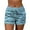 Sky Blue, variant on Womens Soft Comfy Activewear Lounge Shorts with Pockets and Drawstring for Ladies Printed Elastic Cotton Running Shorts