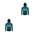 thumbnail image 4 of Sonducket Chaqueta de ciclismo abrigo con capucha para correr rompevientos chaleco reflectante a prueba de viento impermeable mujer manga larga Azul oscuro 3XL/EUR 2XL 2Conjunto, 4 of 6