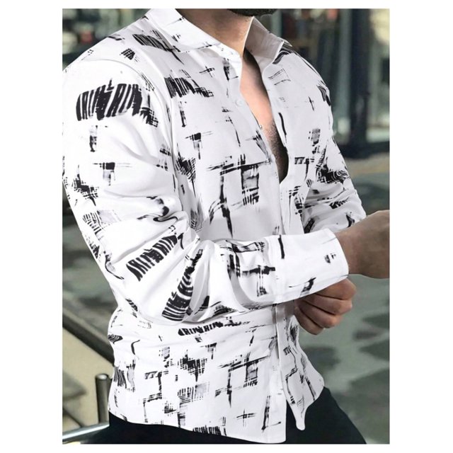 Camisas con botones con estampado retro 3D para hombre, ropa de alta calidad, moda urbana informal para primavera y verano, nueva