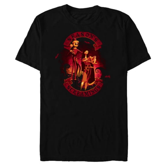 Tim Burton’s Nightmare Before Christmas Season’s Screamings - Short Sleeve Blended T-Shirt for Adults - Customized-Black Snow Heather