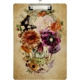 thumbnail image 1 of FMSHPON Floral Skull Flowers Clipboard Hardboard Wood Nursing Clip Board and Pull for Standard A4 Letter 13x9 inches, 1 of 2