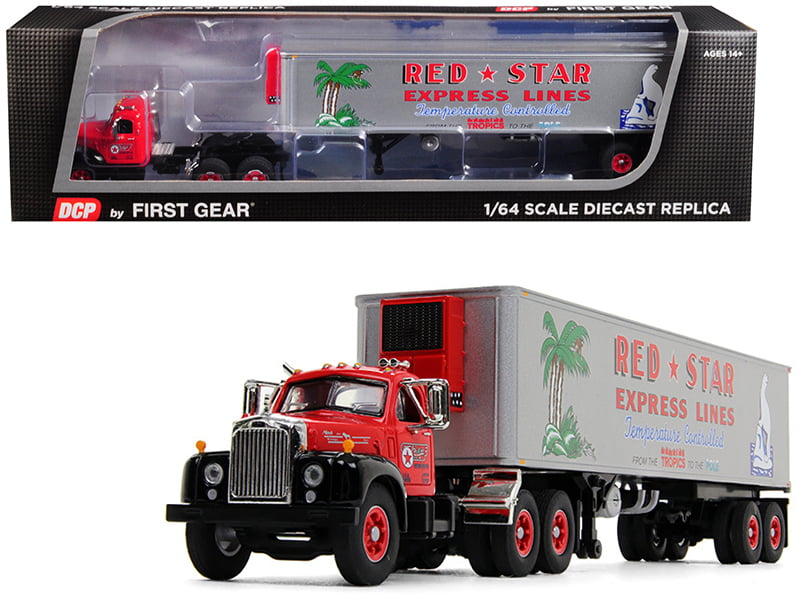 FIRST GEAR RED STAR EXPRESS VINTAGE 40' REEFER TRAILER 1/64 60-0571 T DCP 