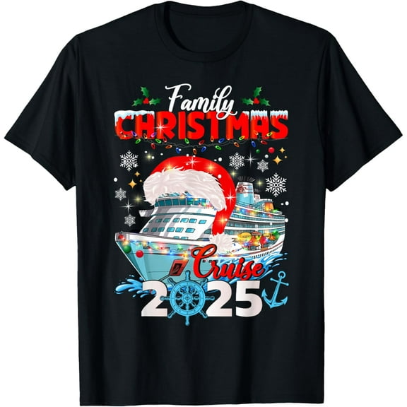 Playful Comfort Tee - Family Christmas Cruise 2025 Winter Cruising Matching T-Shirt