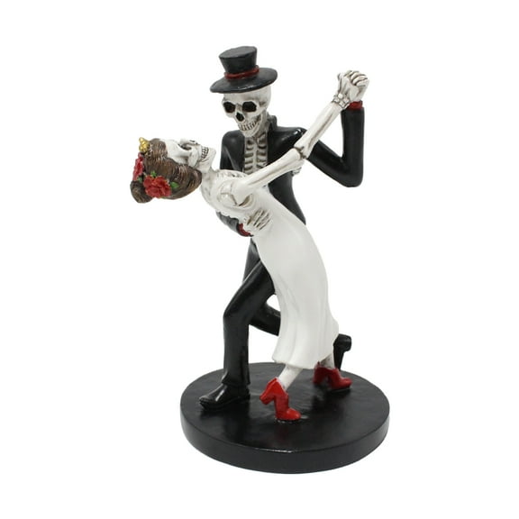 Figurines Skeleton Couple Dancing Skeletons Wedding Cake Topper Desk Decoration Hollwen Decor
