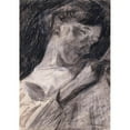 thumbnail image 2 of Umberto Boccioni 11x14 Black Ornate Wood Framed Double Matted Museum Art Print Titled: Young Woman Reading (Ines) (1909-10), 2 of 5