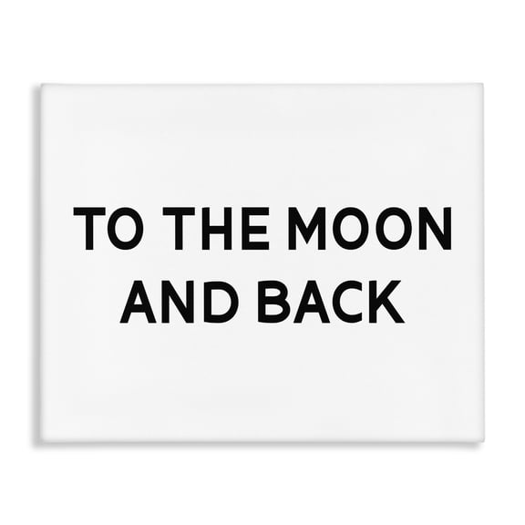 Stupell Industries Bohemian To The Moon and Back Phrase Minimal Typography Canvas Art, 20 x 16, by Lil' Rue