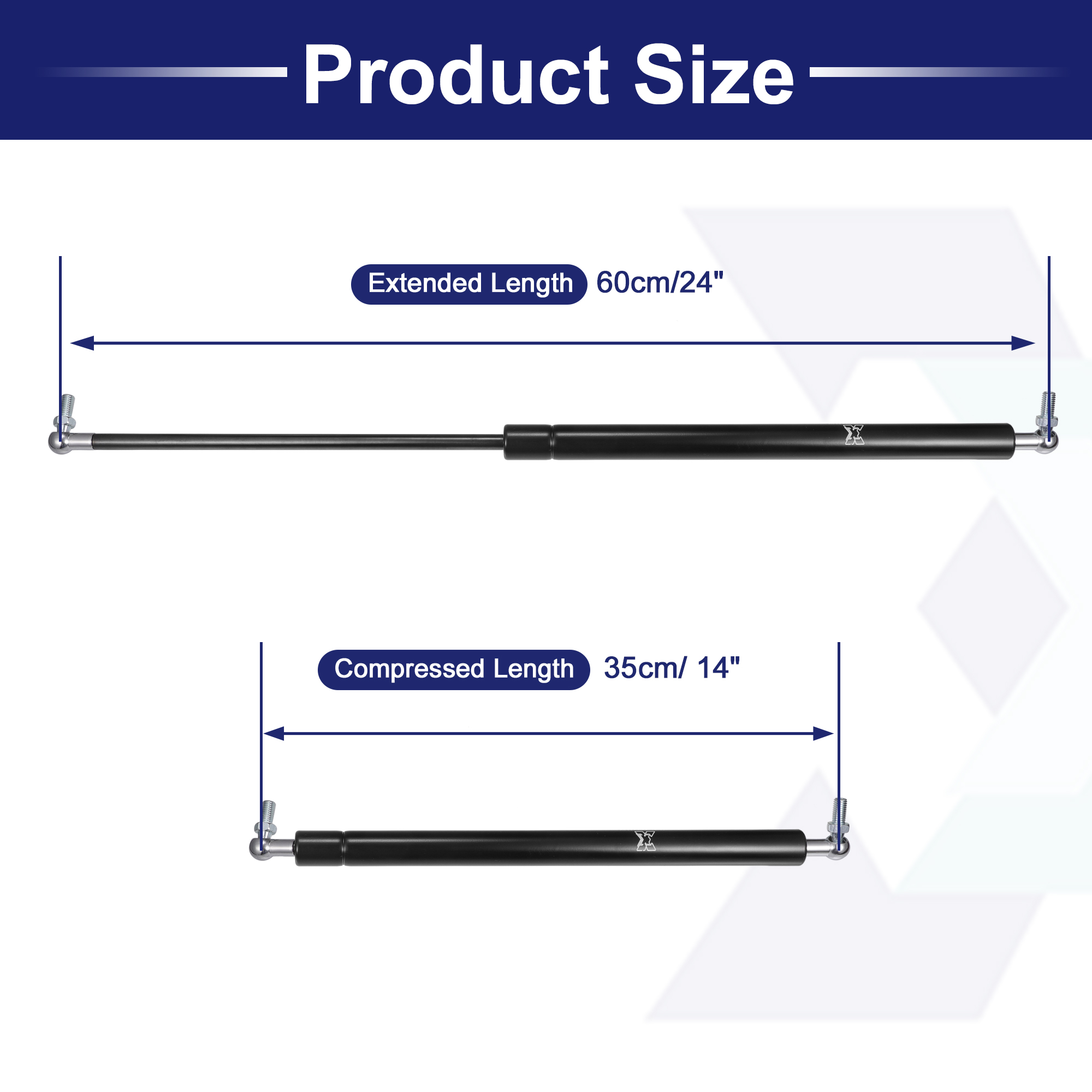 Unique Bargains 24inch Black Lift Supports Strut Gas Spring with Mounting Bracket 134lb