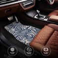 thumbnail image 6 of Crystal Fleece Car Floor Mats Set Of Four - Bottom Injection Molded For Easy Installation To Prevent Interior Contamination Suitable For Most Cars Zebra Print Style Steelblue_3, 6 of 7