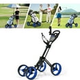 thumbnail image 4 of Demifill Golf Push Cart, Foldable Walking Golf Cart, Lightweight Portable Golf Trolley, 4 Wheel Golf Push Cart with Brake Scoreboard Adjustable Handle, Blue, 4 of 9