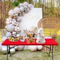 thumbnail image 2 of Polyester Blend Tablecloth | Elegant Semi-Drop Design with Wrinkle Resistant & Machine Washable | Solid Color Stretch Fabric for Wedding, Birthday, Restaurant Events (90x132 Inch), 2 of 9