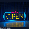 thumbnail image 2 of Craftnamesign We're Open Neon Sign, Store Welcome Wall Art, Shop Open Wall Decor, 2 of 4