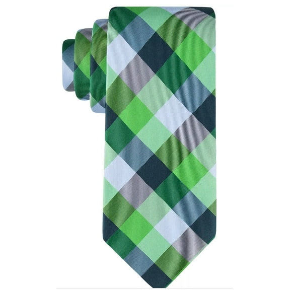 Tommy Hilfiger Men's Tartan Grid Tie - Green-Blue