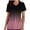 Wine01, variant on Scrubs for Women, V Neck Short Sleeve Scrubs Tops Fashion Casual Gradient Print Workwear T-shirts Work Uniform with Pockets
