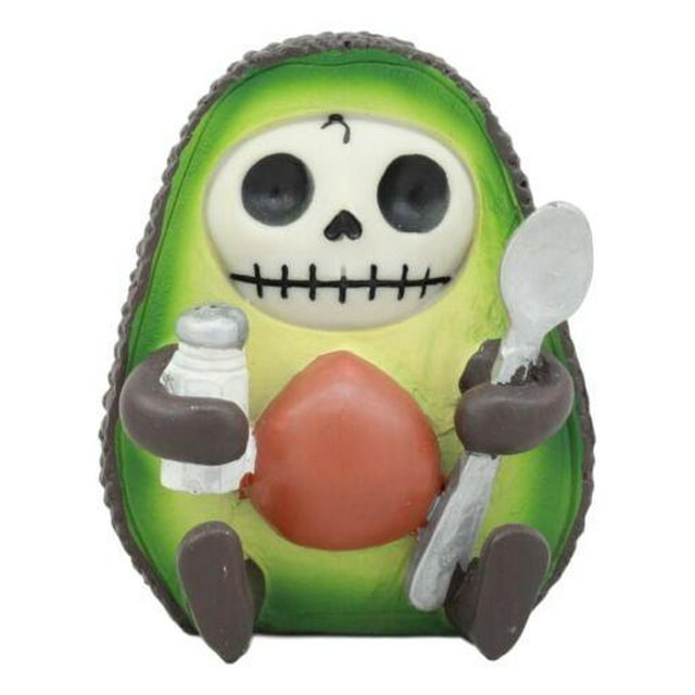 Gourmet Furrybones Hass Avocado Figurine Small Furry Bones Skeleton Decor Statue