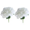 thumbnail image 3 of Ramo de flores de 2 piezas para San Valentín, regalo para el hogar, hortensia, flores para fiesta Blanco, 3 of 5
