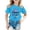 Sky Blue, variant on XFeng Kids Happy Easter T-Shirt, Bunny Ears Colorful Easter Egg Graphic Short Sleeve Tee