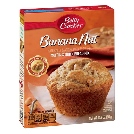 (4 Pack) Betty Crocker Banana Nut Muffin and Quick Bread Mix, 12.3