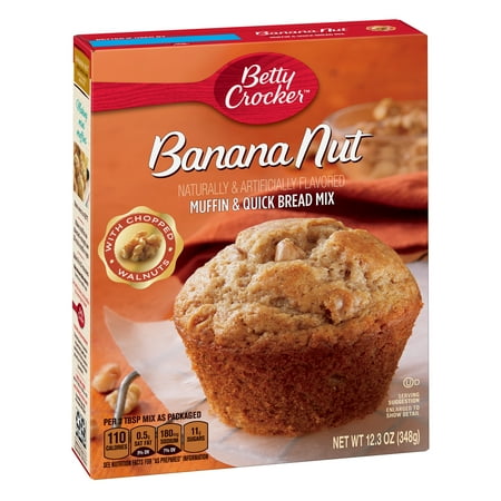 (4 Pack) Betty Crocker Banana Nut Muffin and Quick Bread Mix, 12.3 (Best Ever Banana Nut Muffins)