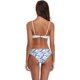 thumbnail image 2 of Traje de baño de Bikini con Tiras y Dos Piezas con Estampado Floral para Mujer con Abertura en la Parte Inferior con Tirantes y Tirantes Finos Blanco M Blanco M Xishao ropa, 2 of 2