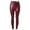 d-195Red40, variant on Womens Leather Leggings Stretch High Waisted Pleather Pants Versatile Solid Color Daliy Leisure Slacks Trousers