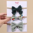 thumbnail image 4 of Diademas de algodón de 3 unids/set para bebé, cinta para el pelo con estampado de nailon elástico para niña recién nacida, accesorios para el cabello para niños pequeños, 4 of 4