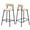Creamy White, variant on Gzxs Round Barstools Set of 2, Handwoven Paper Rope Counter Pub Chairs with Metal Frame, 26.57" Seat Height Dining Stools for Kitchen Island Home Cafes (Creamy White & Black)