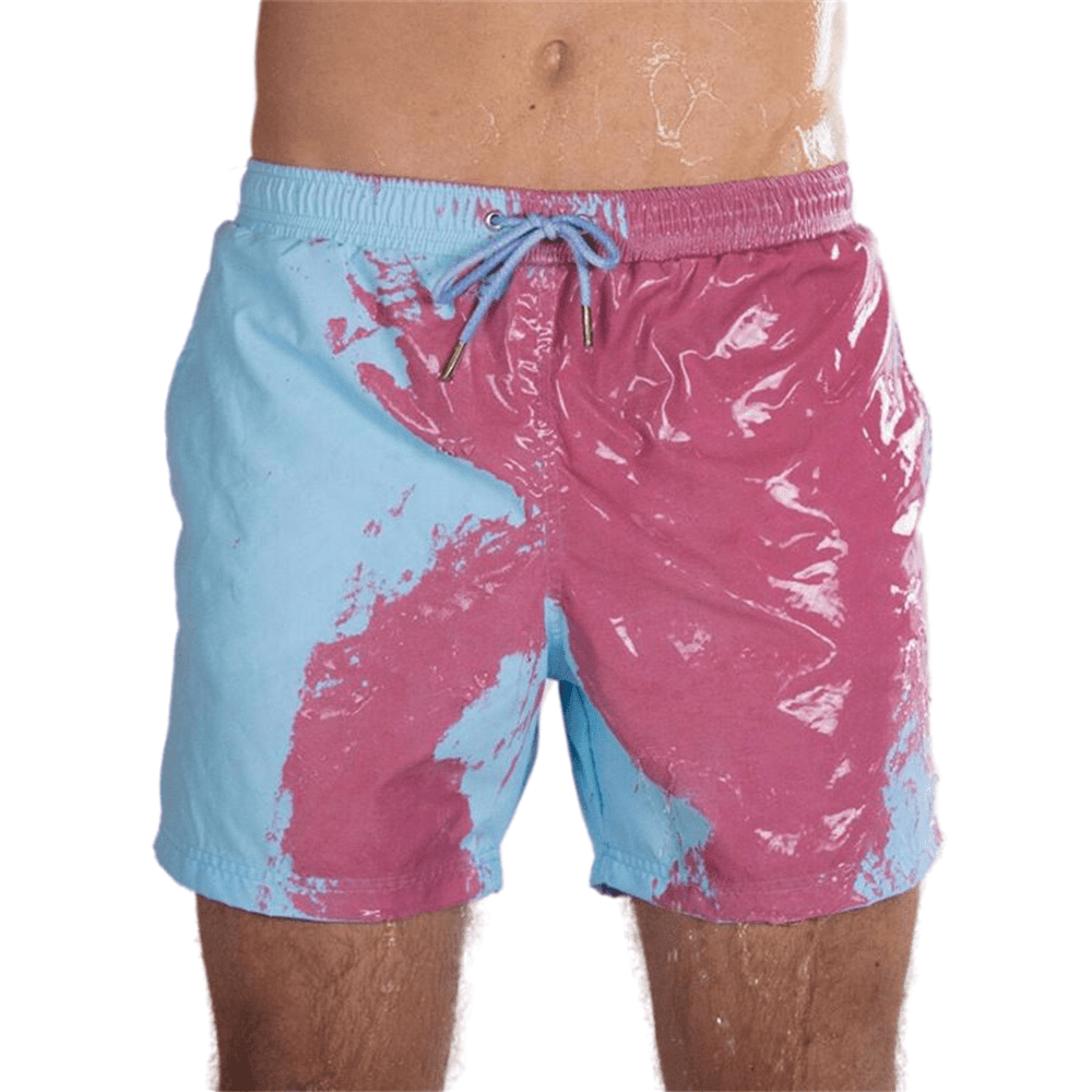 FCNUGS Mens Color Graffiti Summer Holiday Quick-Drying Swim Trunks Beach Shorts Board Shorts