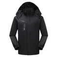 thumbnail image 4 of QSXADF Men's Full Zip Up Jacket Windproof Long Sleeve Hooded Lightweightful Fall Hiking Outdoor Coat, 4 of 4