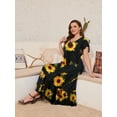 thumbnail image 7 of VEPKUL Women Summer Dresses 2025 Spring Fashion Boho Sleeve Round Neck Pocketed Loose Fit Tiered Flowy Flower35_2X, 7 of 7