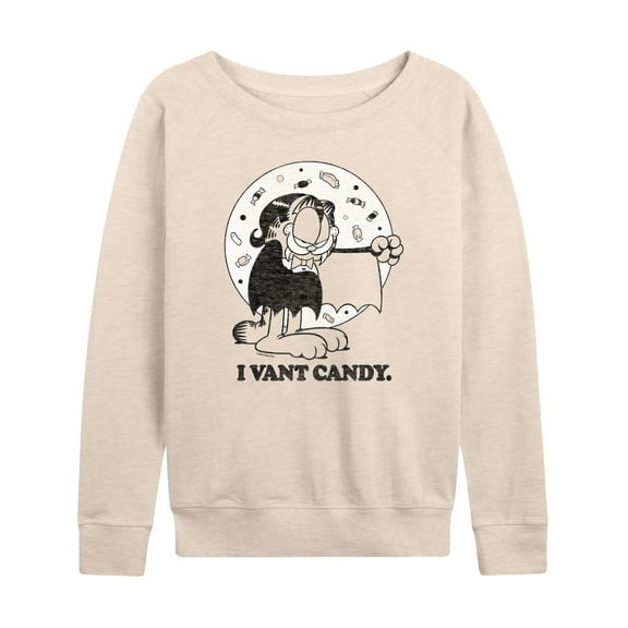 Garfield - I Vant Candy - Women's Lightweight French Terry Long Sleeve Shirt