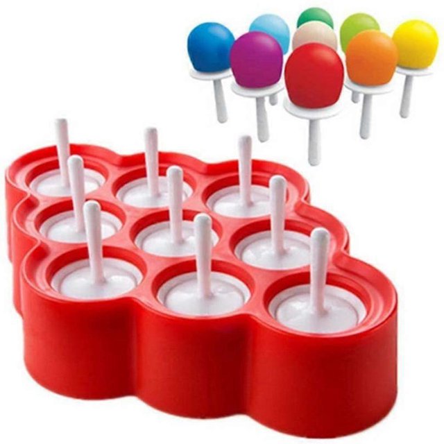 Mini Pop Molds, 9 Miniature Popsicle Molds With Sticks And Drip Guard