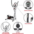 thumbnail image 2 of Bicicleta Elíptica Sunny Health & Fitness SF-E905 Gris 220 lb con Monitor Digital y 8 Niveles de Resistencia, 2 of 2
