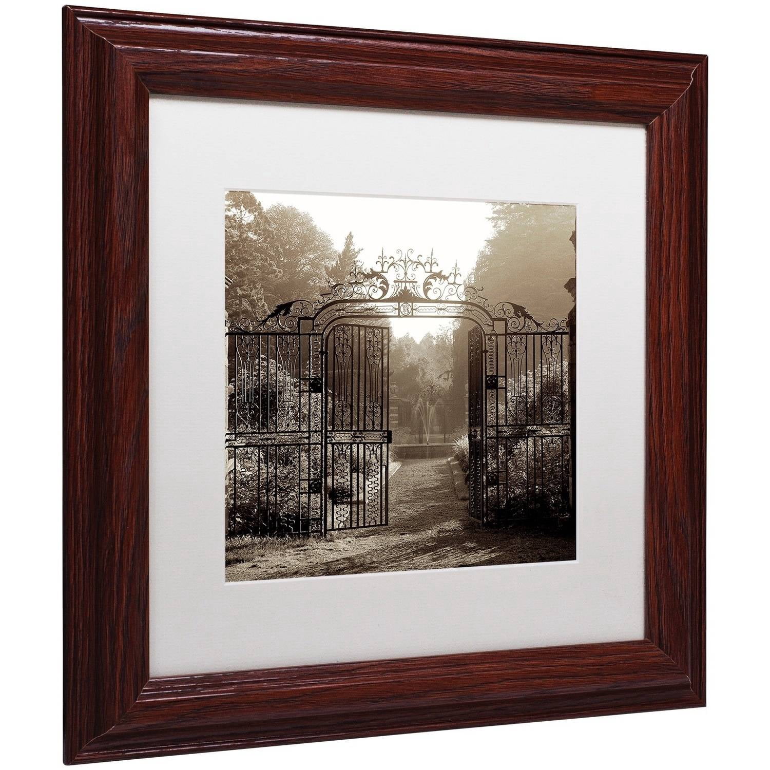 Trademark Fine Art "Hampton Gates III" Canvas Art by Alan Blaustein, White Matte, Wood Frame