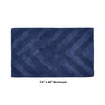 thumbnail image 2 of Better Trends 24" x 40" Bathroom Rugs 100% Cotton Soft Water Absorbent Non Slip Bath Mat Machine Washable Rug (Navy) Hugo Collection, 2 of 4