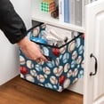 thumbnail image 5 of Baseball Foldable Storage Box with Handle, 10.8"x10.5"x10.6", Large Capacity for Storage Containers, Storage Baskets, and More!, 5 of 6