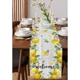 thumbnail image 3 of Table Runner Dresser Scarf 16 x 72 Inch Country Welcome Yellow Lemon Farm White Wood Grain Table Runners Non-Slip Heat Kitchen Dining Table Decor for Indoor Outdoor Home Party Decoration, 3 of 7