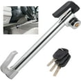thumbnail image 1 of Candado para volante de automóvil, gancho retráctil para bloqueo de freno y embrague, candado universal antirrobo para volante de acero inoxidable con 3 llaves para Auto Van Truck SUV esquí esquí Gafas de esquí, 1 of 5
