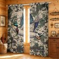 thumbnail image 2 of Manfei Farmhouse Wildlife Duck Curtains and Drapes Pack of 2 (52x63 Each), Vintage Camouflage Print Black Out Curtains, Sage Green, 2 of 6