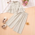 thumbnail image 2 of KPOPLK Toddler Girl Summer Clothes Tank Tops Gingham Pants Little Girls' Clothing Sets Boho Cute 2 Piece Outfits(Khaki#3,4-5 Years), 2 of 9