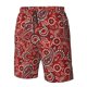 thumbnail image 4 of Balery Vintage Red Paisley Traje de Baño Estilo Hawaiano para Hombre, Shorts de Secado Rápido con Bolsillos-Medium, 4 of 6