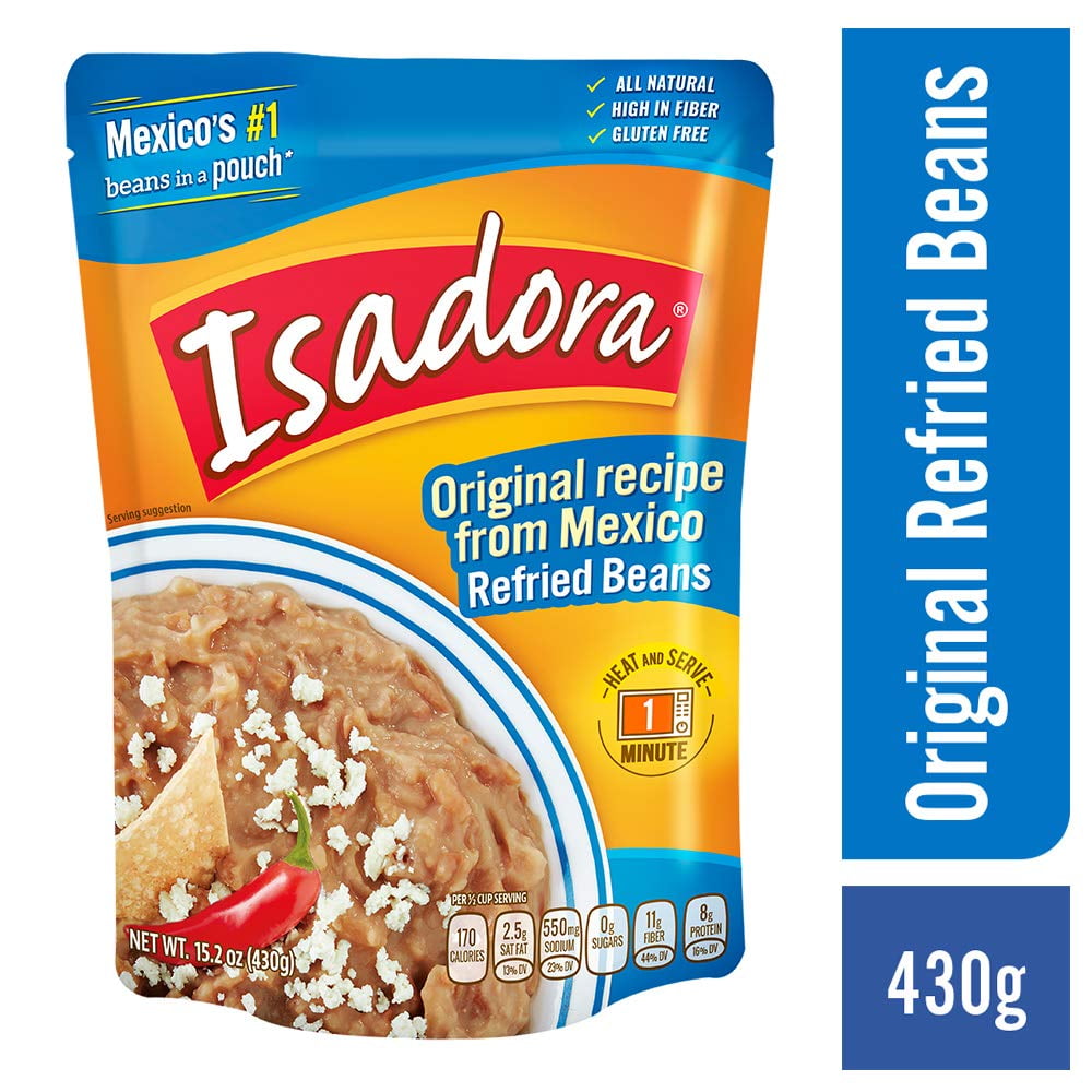 (Pack of 8) Isadora Original Refried Beans, 15.2 oz